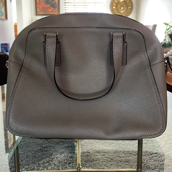 Kate Spade Leather Handbag in Olive w/ Gold Accents - Picture 3 of 7